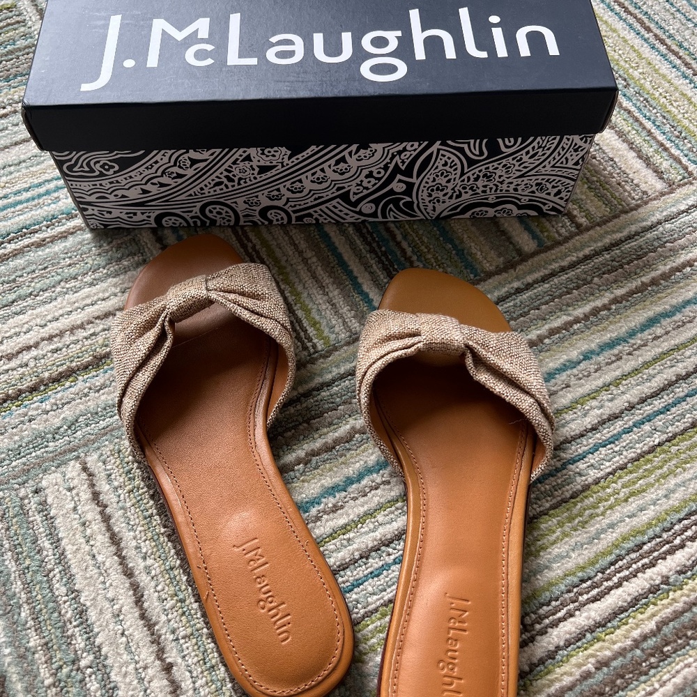 J McLaughlin Karina Slide- Size 9 in Natural- NWT Never worn